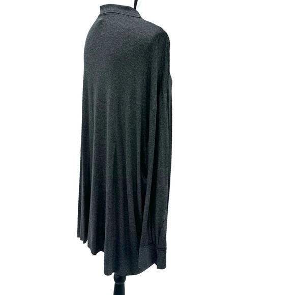 NORMA KAMALI DARK GRAY OVERSIZED BOYFRIEND NK SHIRT - NWT - Picture 9 of 16